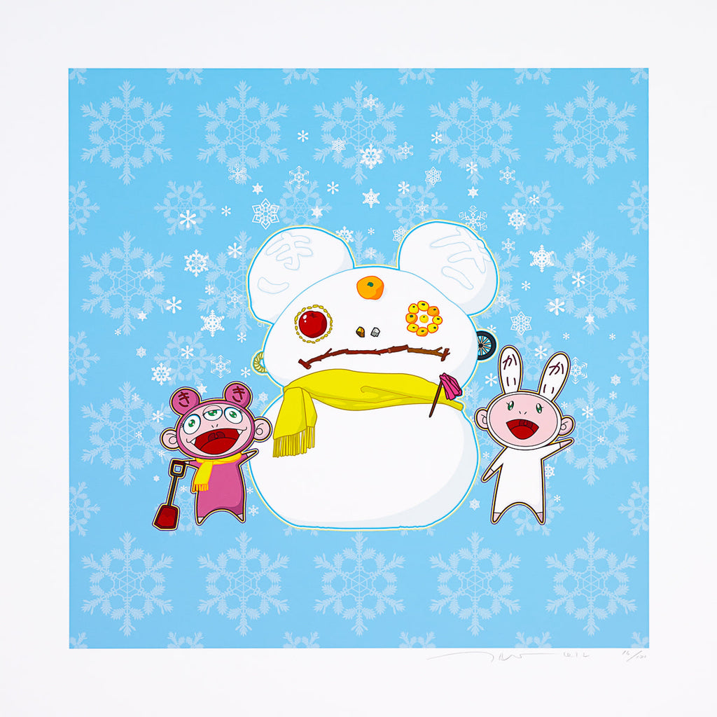 Snow, Moon, and Flower: Snowman with Kaikai and Kiki by Takashi Murakami