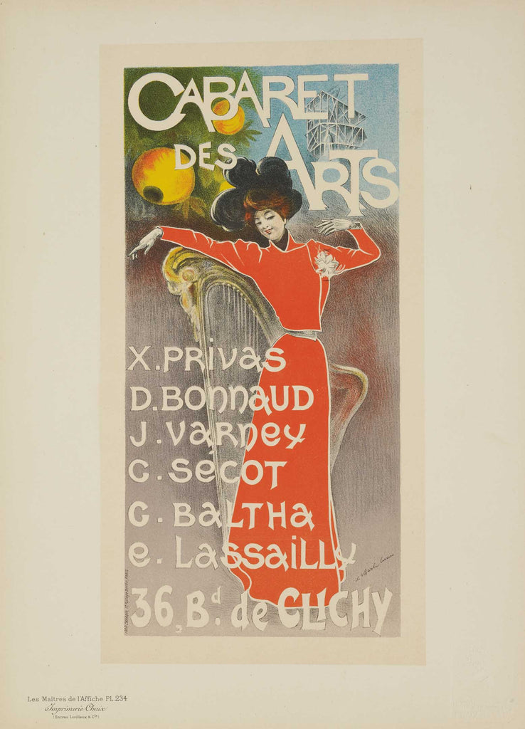 Cabaret of Fine Arts (Plate 234) by Les Maîtres de l'Affiche