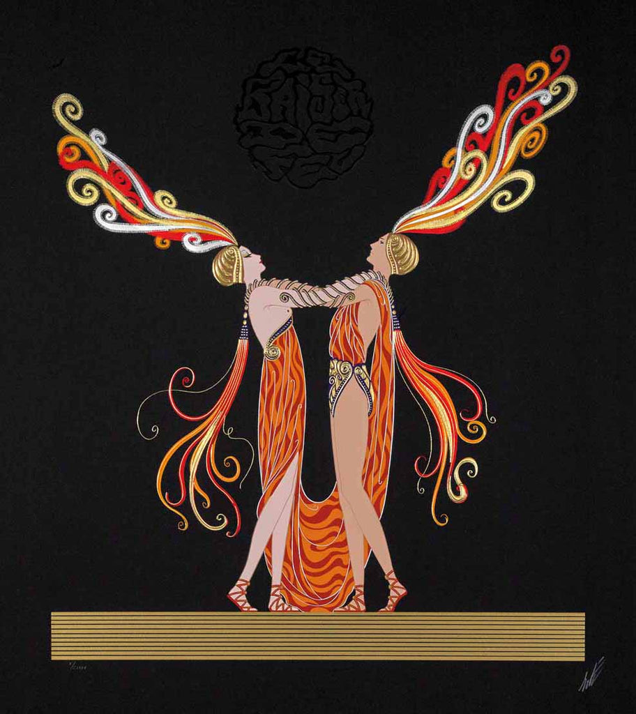 Kiss of Fire (Love and Passion) by Erté