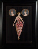 Ribbon Dress, 1990 by Erté framed
