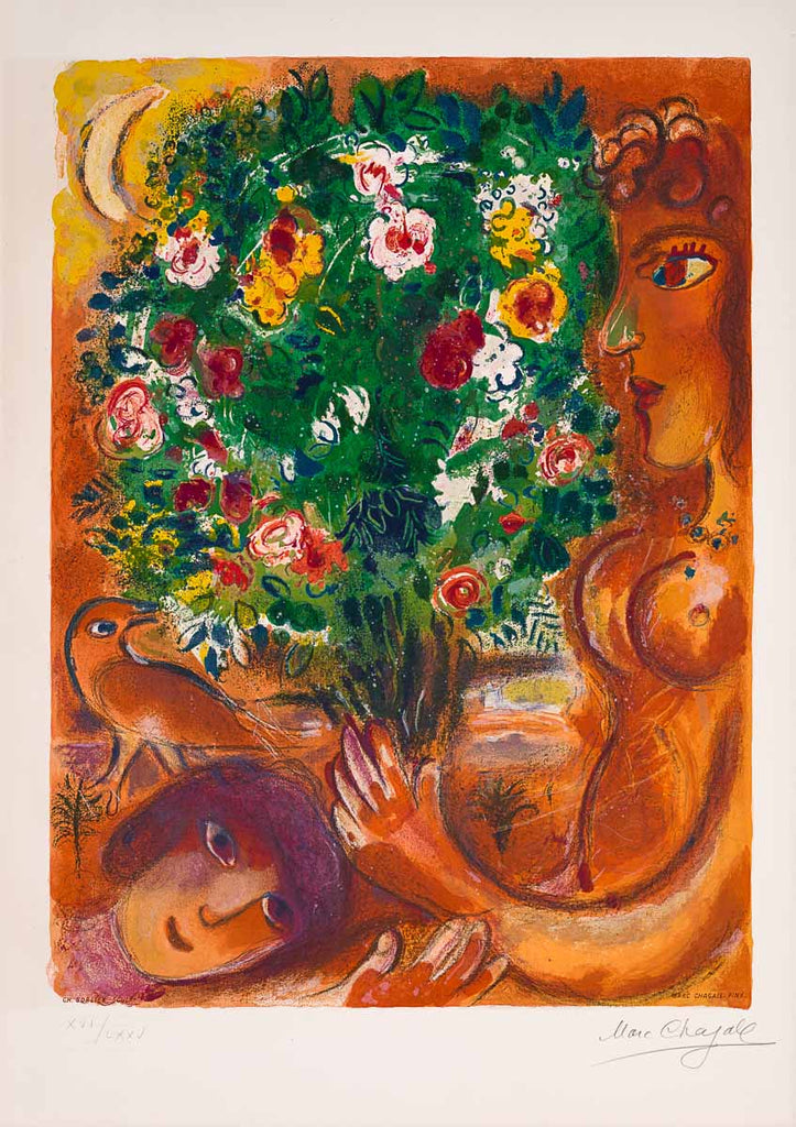 Woman with Bouquet (Nice et la Côte d'Azur, CS.37) by Marc Chagall