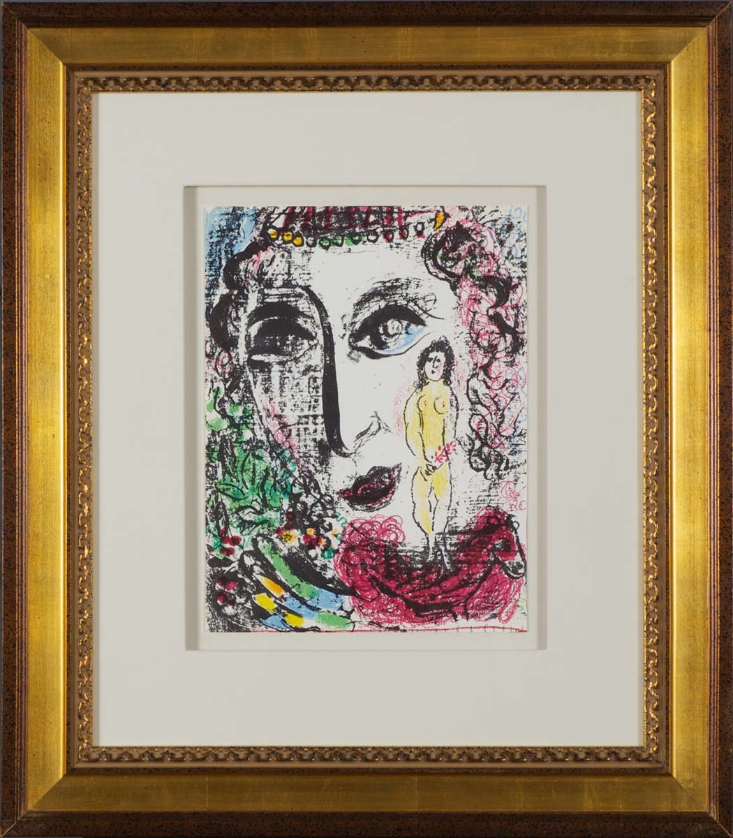 子犬　Marc Chagall 抽象画 金色フレーム Marc_Chagall_Apparition__at__t