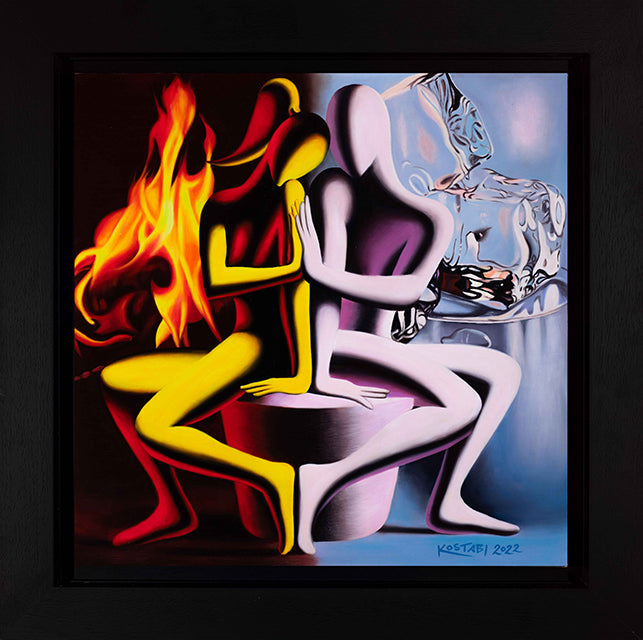 Opposites Attract by Mark Kostabi