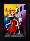 Venetian Serenade, 2023 by Mark Kostabi framed