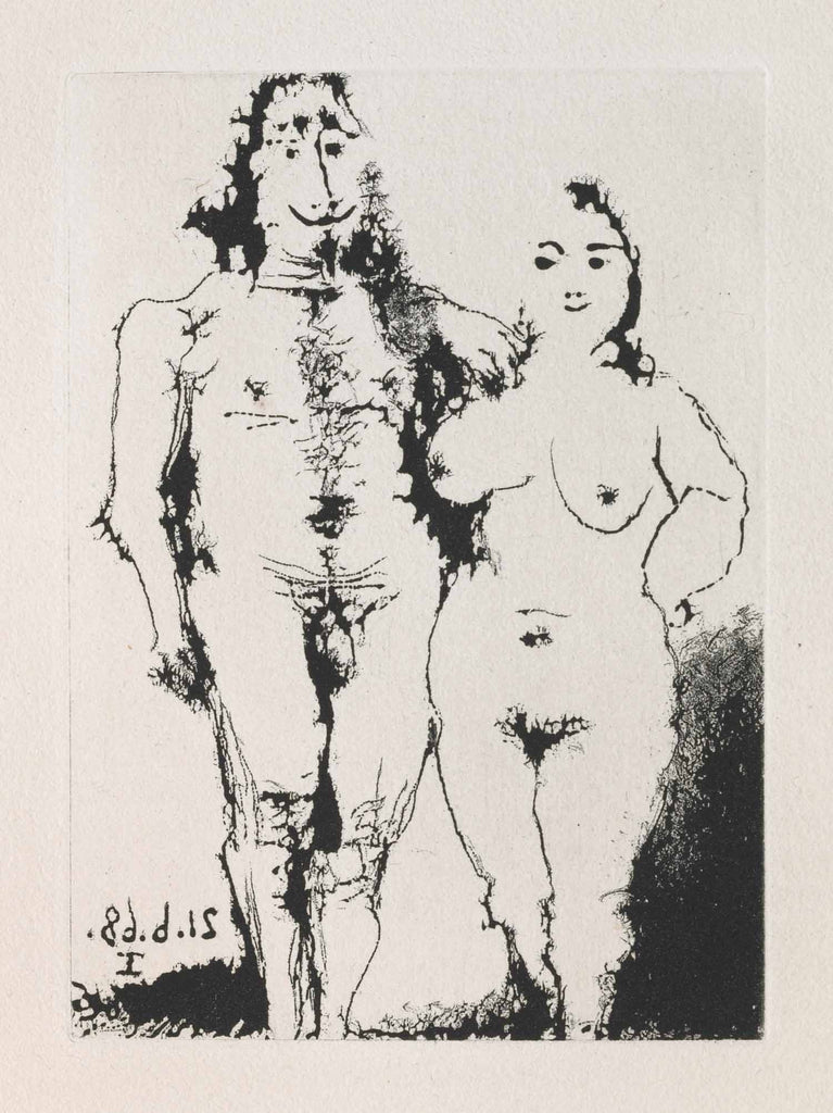 Nude Couple Posing (La Célestine, B.1654)