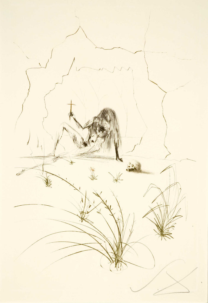 Brother Ogrin, the Hermit (Tristan and Iseult, Plate K) by Salvador Dalí