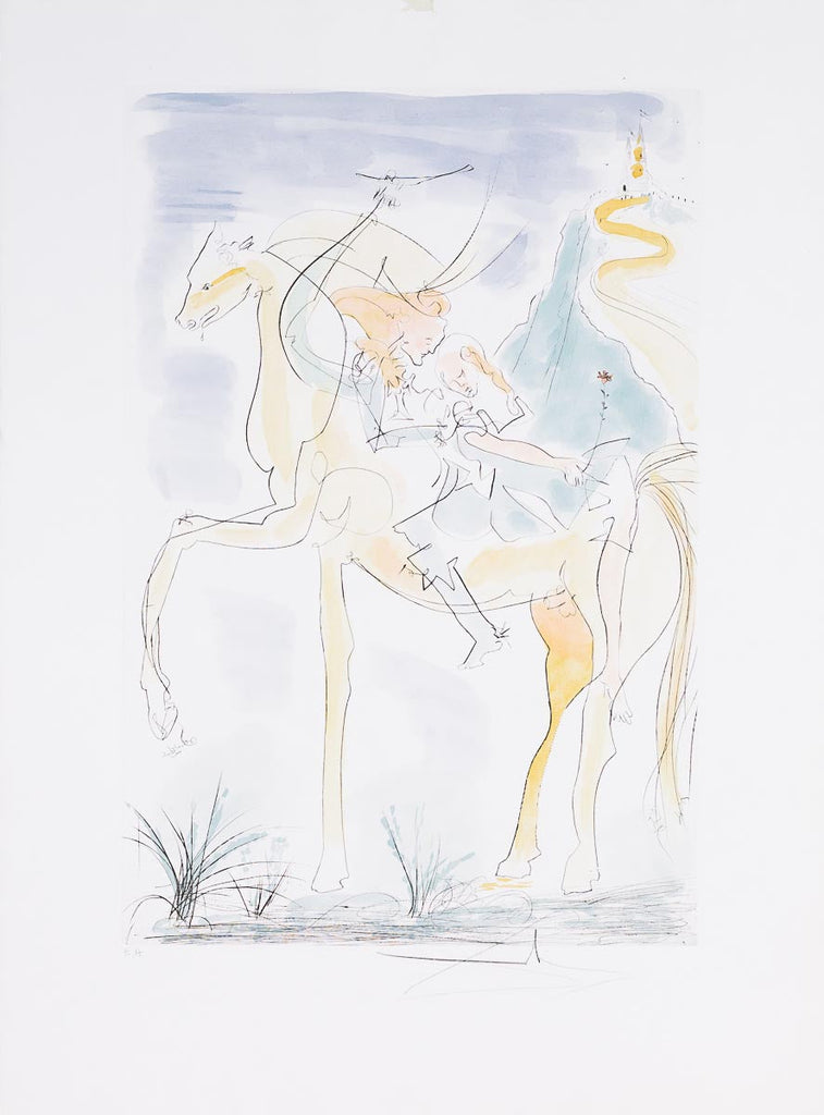 Couple on Horseback (Hommage à Albrecht Dürer, Plate L) by Salvador Dalí