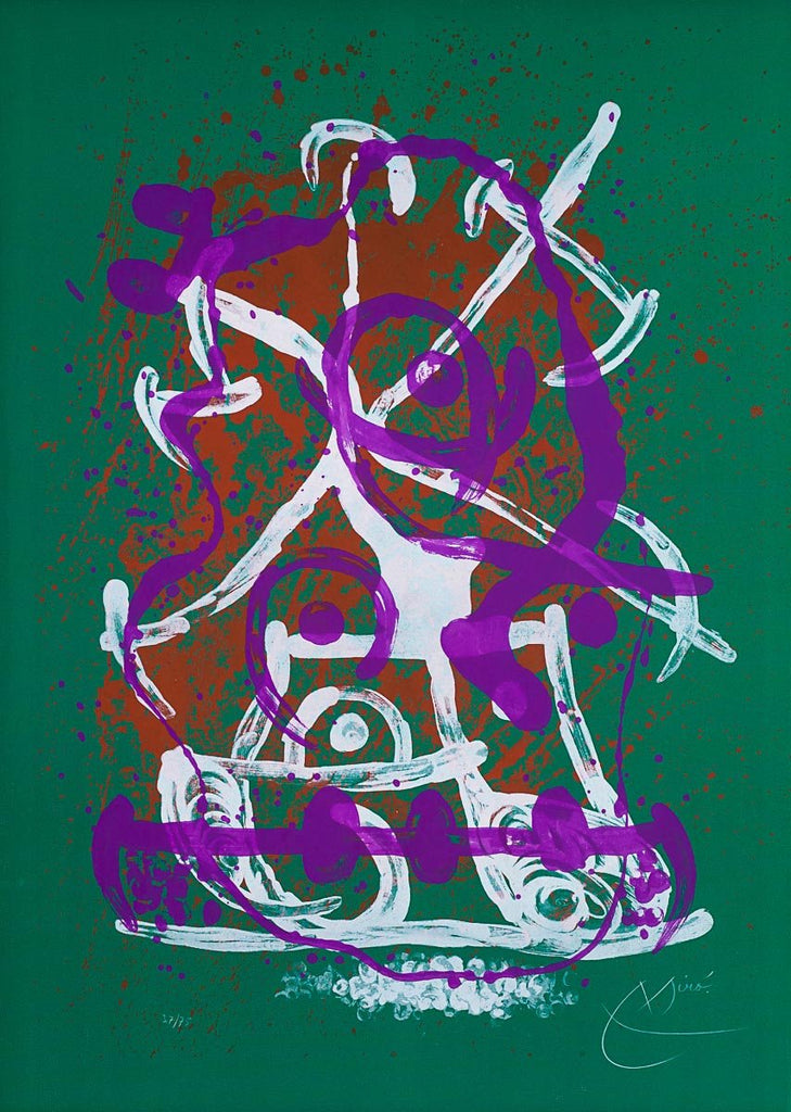 Chevauchée - Vert Violet Brun (M.543) by Joan Miró