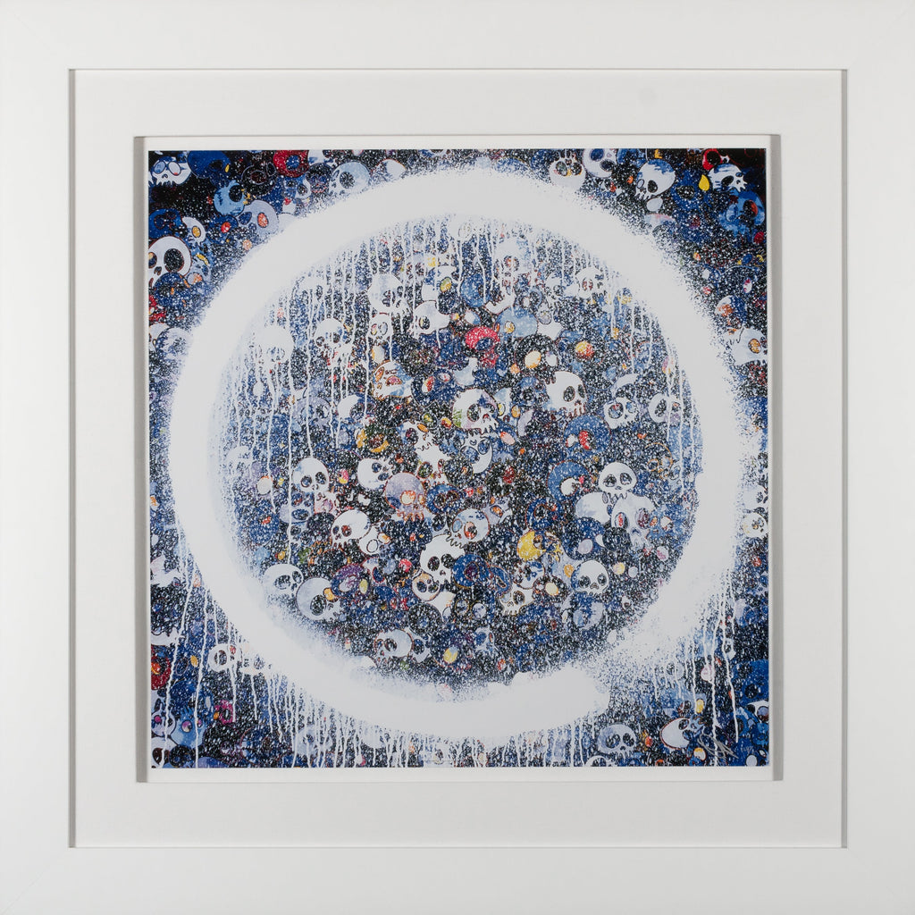 Enso: Memento Mori Red on Blue by Takashi Murakami