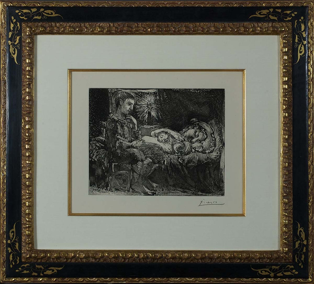 Boy Watching Sleeping Woman by Candlelight (Vollard Suite, B.226)