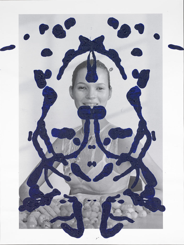 Kate Moss Rorschach Portrait - Blue, 2013