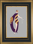 Pearls and Emeralds, 1990 by Erté framed