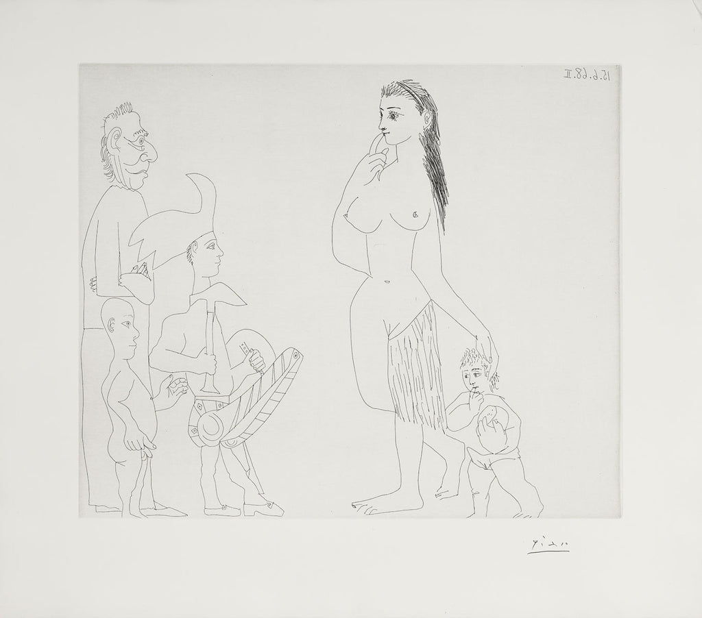 Venus and Love in the "Bon Sauvage" Style, 1968 (347 Series, B.1640) by Pablo Picasso